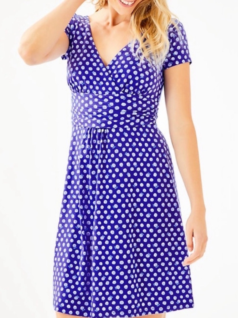 Lilly Pulitzer Winslow Dress in Royal Purple Spotted Size M -NWT